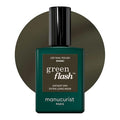 Manucurist Green Flash Gel Polish - Khaki - UV & LED Gel Nail Polish - 12-Free, Bio-Sourced (84%) - Professional Manicure - 15 ml