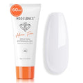 modelones Poly Nail Gel, Hema-Free 60 ML Milky White Poly Extension Gel Nail Enhancement Thickening Pure White Builder Overlays 3D Molding Supplies Home DIY