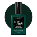 Manucurist Green Flash LED Poison Green Glitter Gel Nail Polish - Vegan, 12-Free, Plant-Based - Strengthens and Protects the Nail - Gel Polish - Made in France - 0.5 fl oz