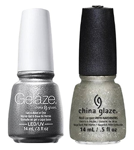 China Glaze Gelaze Tips and Toes Nail Polish, Gossip Over Gimlets, 2 Count