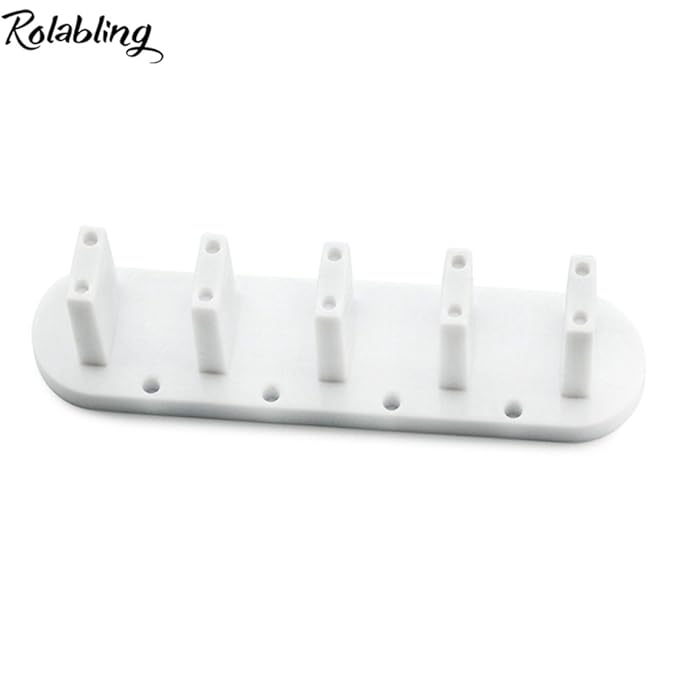 3pcs False Nail Art Tips Practice Display Stand Tool with 10 pcs False Nail Tips for Gel Nail Polish DIY Nail Training Tools (White)