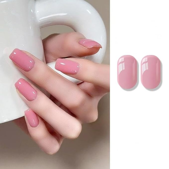 TPO Free Gel Nail Polish Set，6pcs 10ml Summer Party Bright Pink Light Purple Green Red Long-lasting Soak off LED/UV Light Suit Give it to Women as a Gift for Daily Life at Home (119-D)