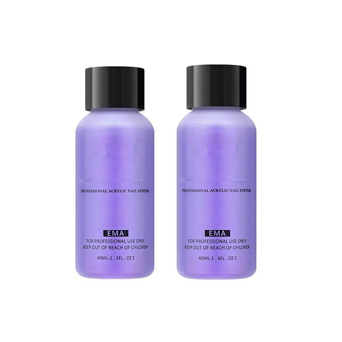 Warm Girl 2pcs Acrylic Monomer Liquid Nail Liquid Acrylic Liquid For Acrylic Nail Extension 3D Nail Art (40ml/1.35FL.OZ)