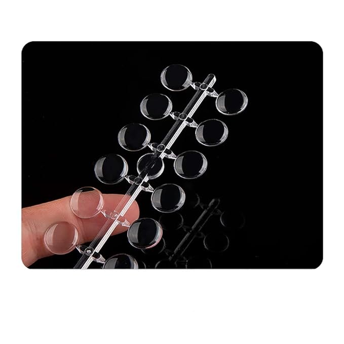 240 PCS Round False Nail Display Tips Color Chart Nail Swatch Sticks with Adhesive Sticker for Nail Polish Training Displaying