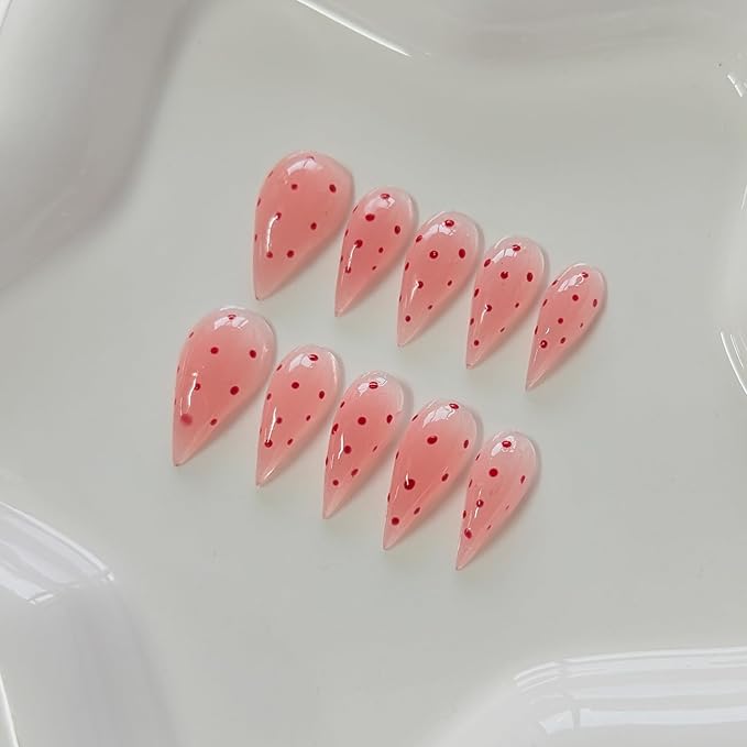 Handmade Press on Nails Curved Medium Eagle Claw False Nails White Nail Press ons Muti-Layer Gel Luxury Dragon Claw Handmade Nail Cute False Nails for Women (Size S)