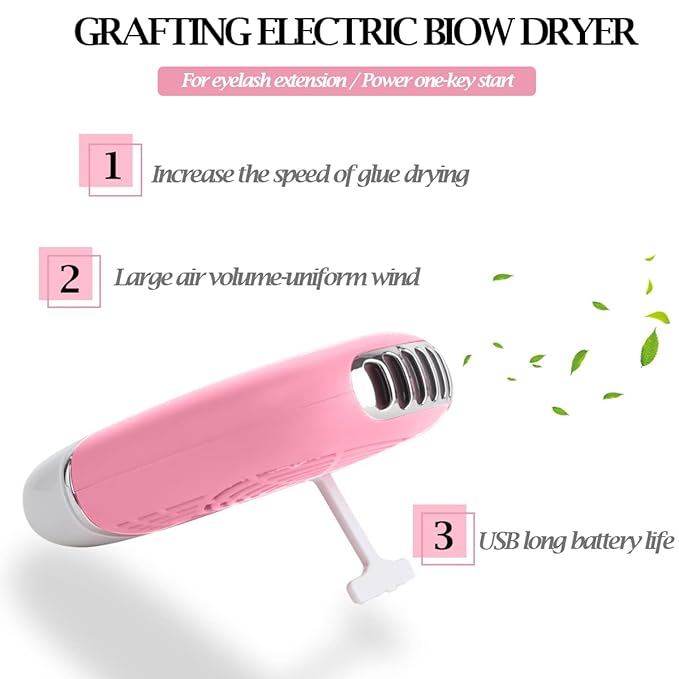 267 PCS Eyelash Extension Supplies Lash Extension Kit USB Air Conditioning Blower,Silicone Pad,Under Eye Gel Pads,Mini Makeup Mirror,Tapes,Tweezers,Glue Rings,Eyelash Brushes,Mini Applicator