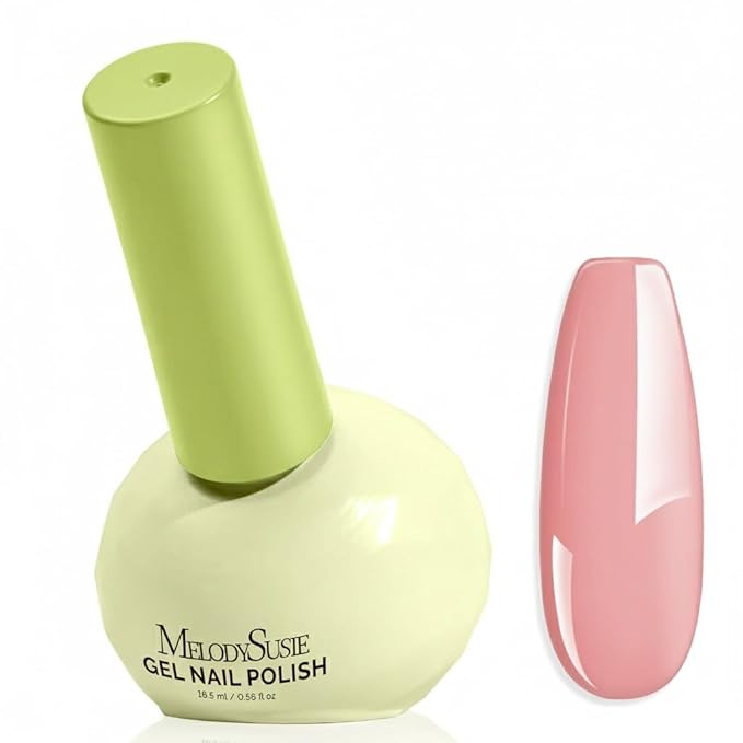 MelodySusie Highly Pigmented Gel Nail Polish, 0.56 Fl Oz Soak Off UV LED Pink Gel Polish, Plant-Based Formula, 16.5ml Tilt-and-Stand Bottle, TPO & HEMA Free, Gift for Nail Art at Home & Salon
