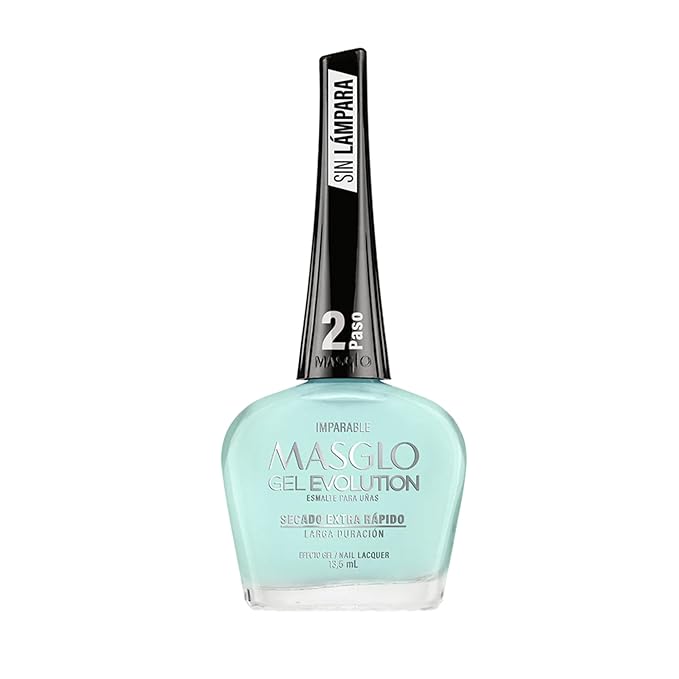 MASGLO Gel Evolution – Nail Polish No UV/LED Lamp Needed, Fast-Drying, 12-Day Wear, 14-Free Formula, High-Gloss Finish, vegan (0.5 oz)