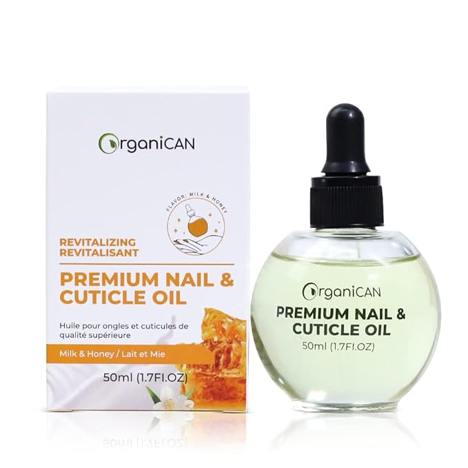 Premium Nail & Cuticle Oil – Almond & Vitamin E Hydrating Serum with Milk & Honey Formula | Nourishes Dry Cuticles & Supports Healthy Nails (50ml / 1.7 fl oz)