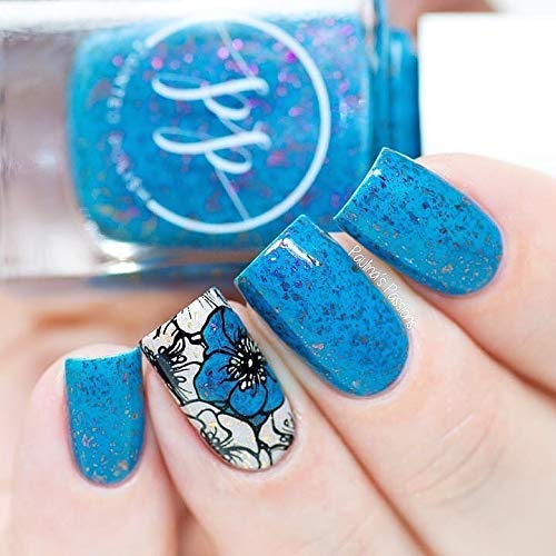 Whats Up Nails - Blossoming Stamping Plates 2 Pack (B037, B044) for Nail Art Design