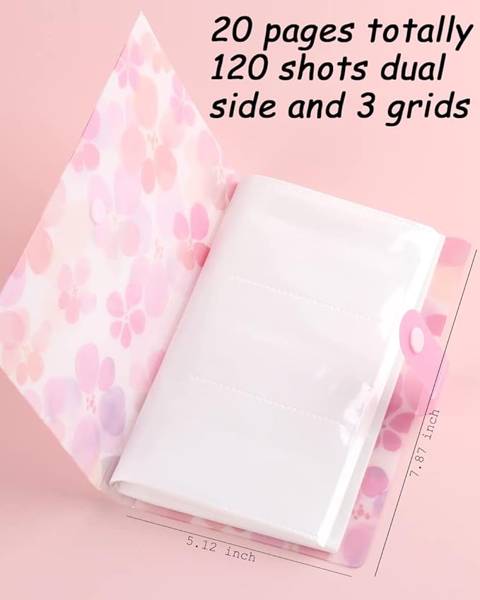 120 Shots Nail Art Stickers Storage Book Flowers Nail Decals Collecting Album Sticker Nail Tech Organizers and Storage Holder Binder Book for Nail Sticker Display