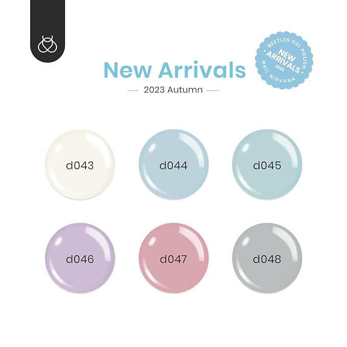 beetles Spring Gel Polish Set - Daydream Verses Collection, Baby Blue Purple Pastel Spring Colors Gel Nail Polish Set 6 Colors Soak Off UV LED Needed DIY Manicure Kit Gifts for Women Girls