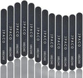 12-Pack Professional Nail Files: Double-Sided Emery Boards for Natural, Acrylic, Poly, and Gel Nails – Washable Black Manicure Tools Set by JPACO (180/240 Grit)