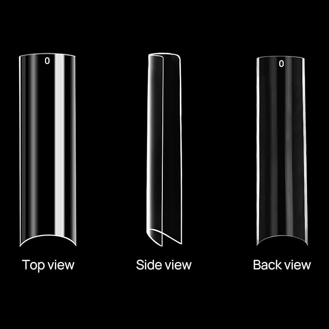 700pcs Square Nail Tips No C Curve Clear Straight Nail Extension Acrylic Nails Tip For Nail Salons With Box