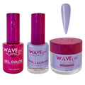 WAVEGEL Soak-Off Gel, Nail Lacquer & Acrylic/Dip Powder Matching Set - Princess Collection - #68 Soft Touch