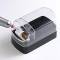2 in 1 Nail Drill Bits Holder with Nail Drill Bits Cleanser, 30 Holes Dustproof Drill Bits Stand Display Storage Box, Steel Wire & Nylon Double Brush Manicure Drill Cleaning Tools for Home Salon
