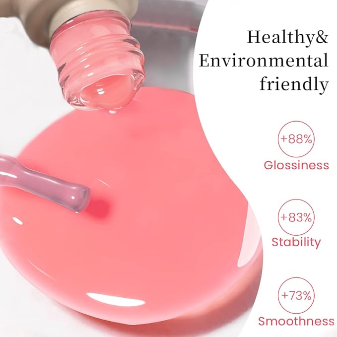 MAYCHAO Jelly Gel Nail Polish 15ML 1Pc Mauve Pink Sheer Nail Polish Soak Off UV LED Nail Gel Polish Nail Art Starter Manicure Salon DIY at Home, 0.5 OZ