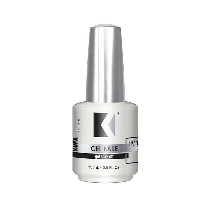 KUPA GelFinity Gel Base Coat, Superior Adhesive Bond for Long-Lasting Nail Polish, Professional UV/LED Soak-Off Foundation 0.5 Fl Oz