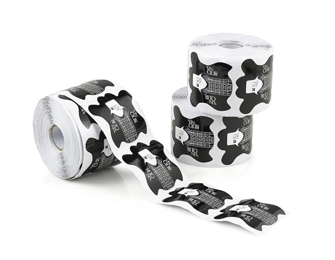 Tones 300 Pcs/Roll Pro Nail Form Stickers - Clear Art Nail Guide Form - Acrylic UV Gel Extension Stencil - Manicure Tools (Small)