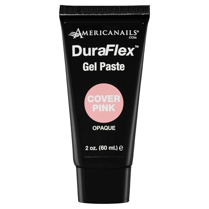 Americanails DuraFlex Gel Paste - Polygel Nail Paste for Nail Overlay and Nail Extension, Odor Free Poly Gel Nail Paste - Nail Strengthener for Durable and Lightweight Nails - 2oz Tube - Cover Pink