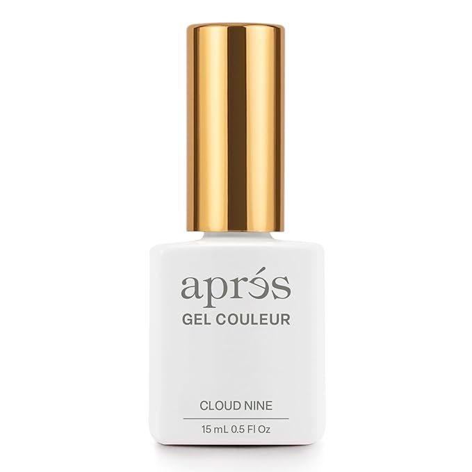 APRÉS Gel Couleur Trio Set - Gel Color, Base Coat, Non-Wipe Top Coat (15ml), Nail Polish Bundle (Cloud Nine)