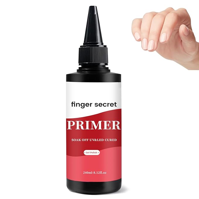 240ml/8floz Nail Primer for Gel Polish,Primer Nail Prep, Nail Primer for Nail Art Design in Salon or Home Use