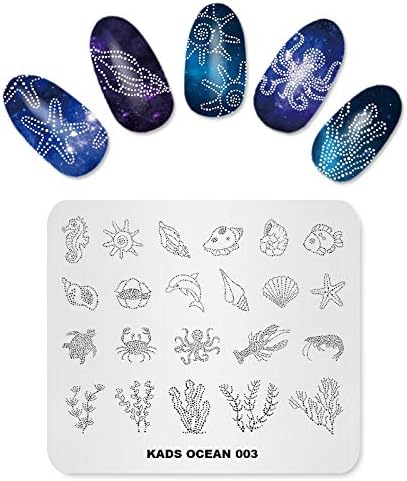 KADS Nail Art Stamp Plate - Ocean Sea Mermaid Series Nail Stamping Plate Template Image DIY Decoration Tool