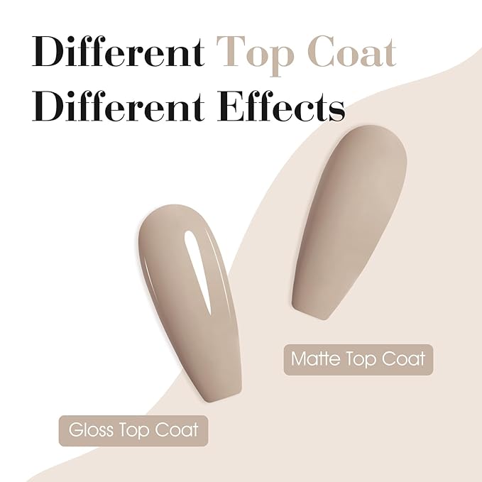 CANNI Nude Gel Nail Polish, 1Pcs Nude Gel Polish Light Brown Color Nail Polish High Gloss Soak Off U V Nail Manicure Salon DIY