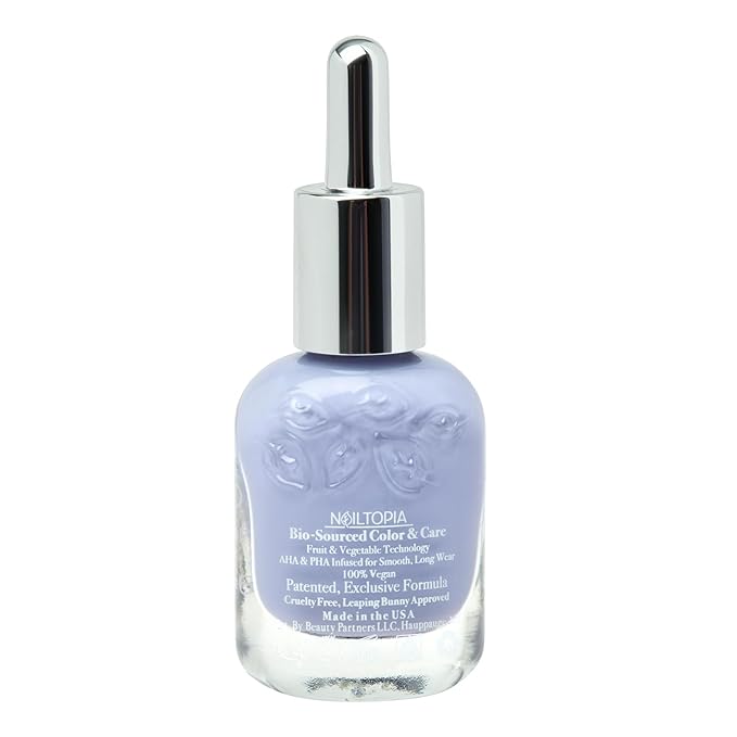 Nailtopia Bio-Sourced, Chip-Free Nail Lacquer - Fast Dry Nail Polish - Superfood-Infused - Natural Nail Polish - Keep It 100-0.41 oz