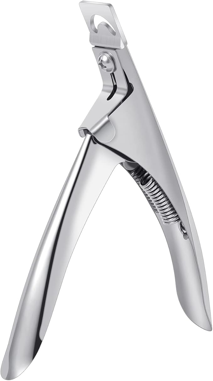 SUMAJU Professional Acrylic False Nail Clippers for Acrylic Nails Nail Tip Cutter Nail Manicure Tool (Silver)