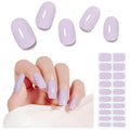 Arte Clavo Semi Cured Gel Nail Strips, 20 Pcs Gel Nail Stickers with UV Light Required, Salon Quality, Long Lasting, Easy Apply and Remove (Light Purple)