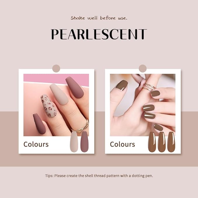 JR 9pcs 15ml Nail Gel Polish Set Earth Tone Series Gel Polish Kit UV LED Soak Off Polish Home DIY For Women Gifts B Model