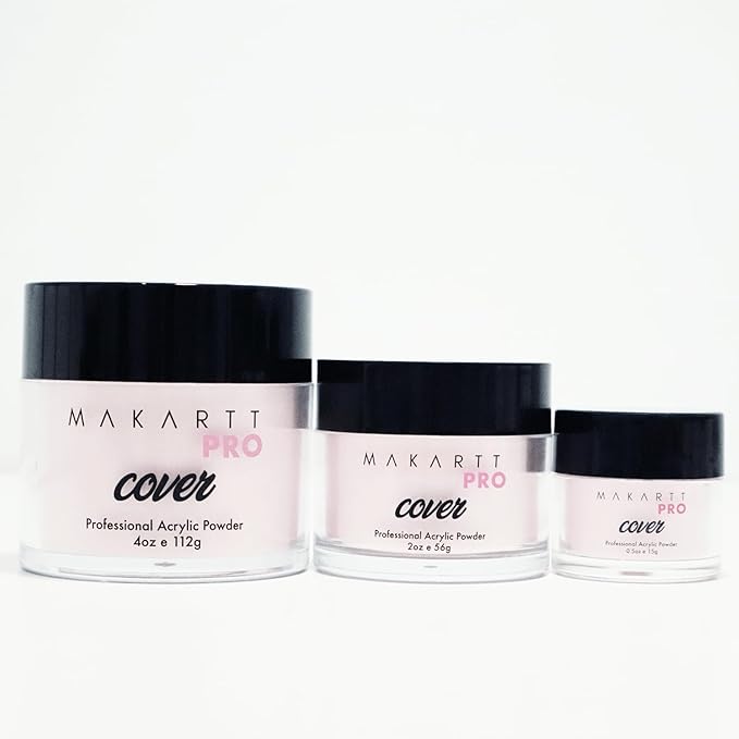 MakarttPro Acrylic Powder - 112g/4oz Nail Cover for Extension, Perfect for Professional Private Nail Technicians (Pink Silk)