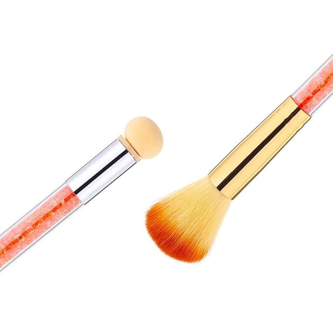 SILPECWEE 1Pc Double-Head Acrylic Nail Art Brushes UV Gel Nail Gradient Shading Pen Nail Remove Dust Powder Brush Manicure Tools