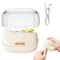 3 in 1 Electric Polishing Automatic Nail Clippers, Electric Nail Trimmer Electric Nail Clipper with Adjustable Speeds,Portable Nail Polisher for Travel (Creamy Yellow)