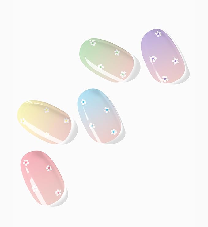 Semi Cured Gel Nail Strips (Flower Child)
