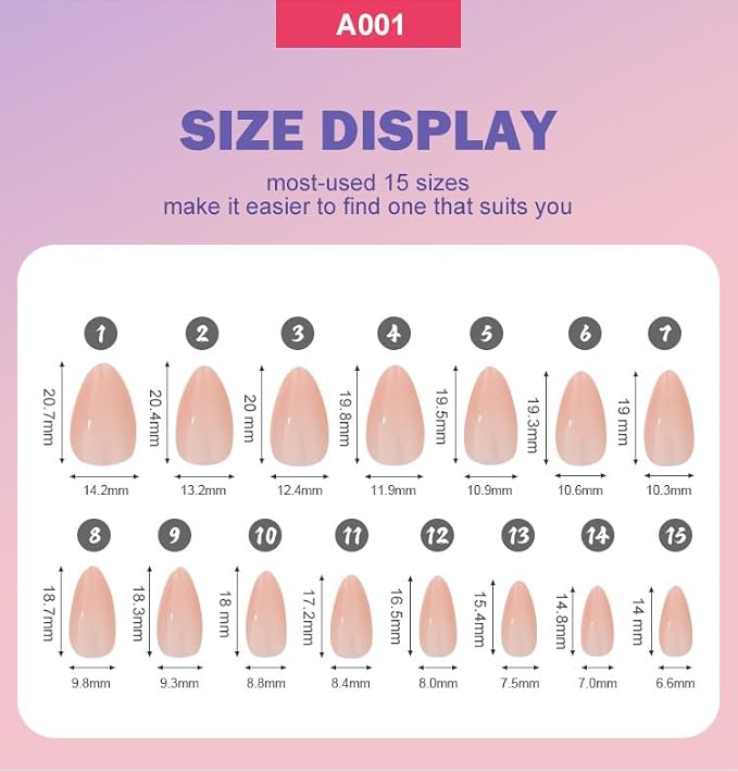12Packs 360Pcs Almond Press on Nails Tips Short Fake Nails Soft Gel False Nails Solid Color Acrylic Nails Art Almond Nails Tips for Women Girls Manicure Decoration 15 Size - 12 Colors