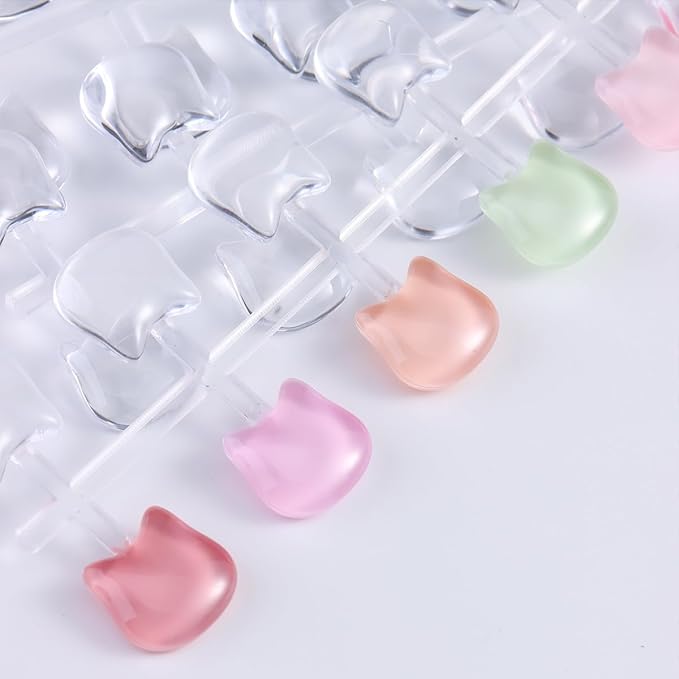 120PCS Nail Polish Swatch Dots, Cat Shape Clear Nail Polish Color Swatch False Tips Display Charts Training Practicing Painting Sample for Gel Polish Nails Manicure Showing Shelf