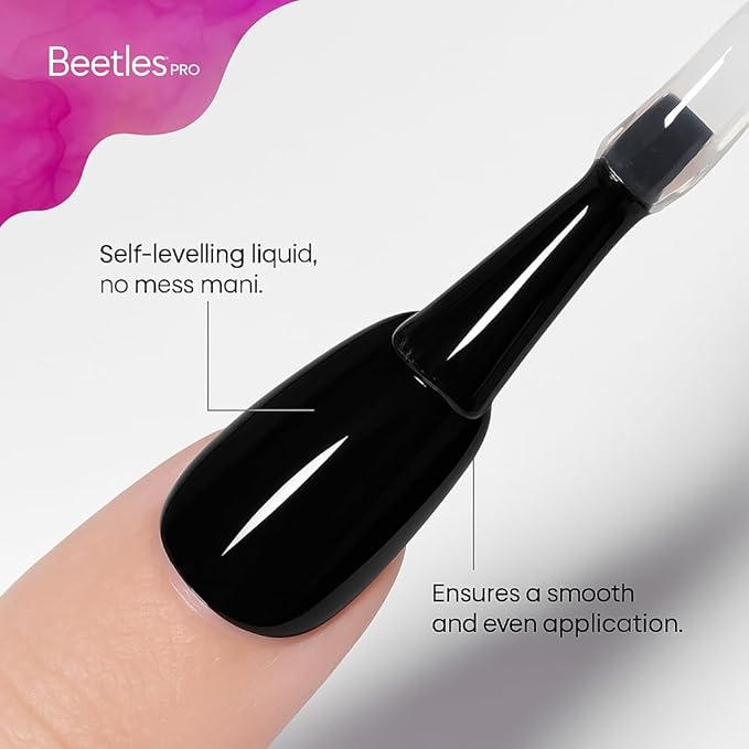 Beetles Pro Gel Top Coat– 20ml Each, High Glossy & Long-Lasting up to 28 Days – Soak-Off Non-Yellowing Strong Coverage Gel for LED/U V Lamps, Professional Salon Manicure