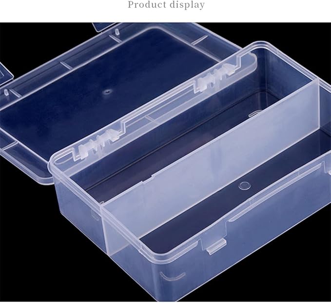 Plastic Nail Art Tools Organizer Nail Brushes Container Case Manicure Tools Holder Double Layers Large Capacity Nail Tools Storage Box (clear)