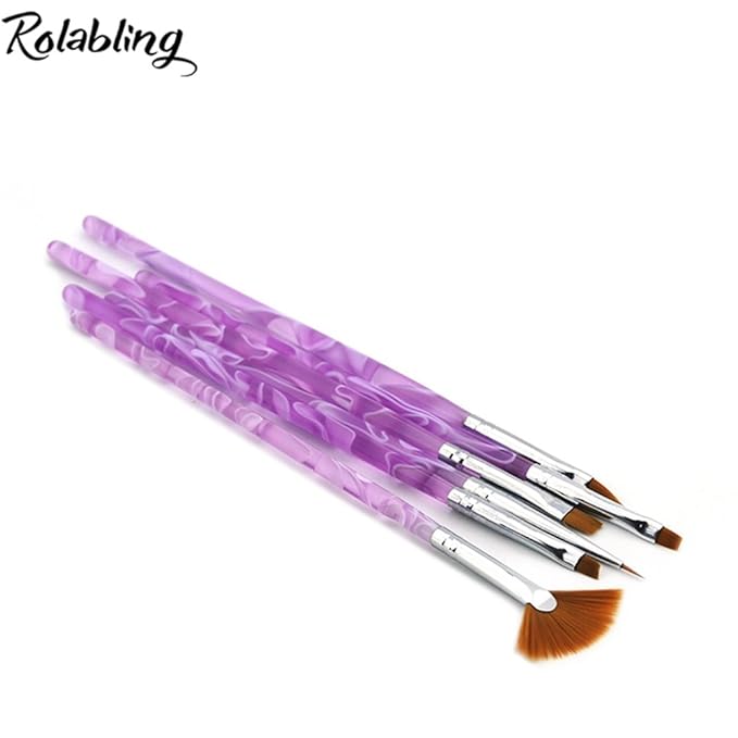 6pcs Spiral Nail Brushes Nail Art Painting Drawing Pen Brush Tips Tools Set