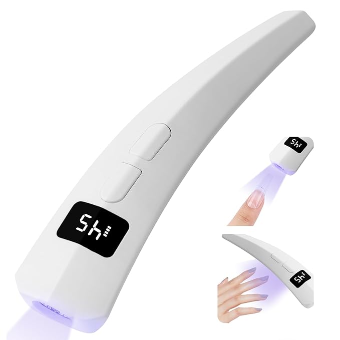 SAVILAND UV Nail Lamp for Gel Nail: 10s Fast Flash Cure Lamp Handheld U V Light 2 Lighting Modes Travel Mini Gel Light Rechargeable Cordless Portable LED Lamp for DIY Manicure Home