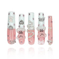 2025 Long Pmma Acrylic Handmade Nail Design Novelty with Rhinestone Bear Love Snake Design Glossy Nail, Reusable Nail Set with Box Gift for Women (White-pink, L)