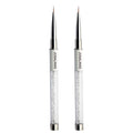 Nail Brushes Art Pen 2PCS, Gel Polish Painting Tools with Nail Extension Gel Builder, Salon at Home DIY Manicure (White-Liner#7mm)