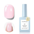 AZUREBEAUTY 15ml Rubber Base Builder Gel Polish for Nails, Nude Pink Rubber Base Coat, Self-Leveling Apex Building Nail Strengthener, Long Lasting Soak Off UV LED for Thin Weak Brittle Nails