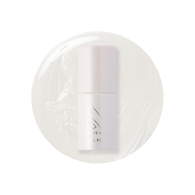 Olive & June Gel Polish | Valentine's Day | UV LED Nail Lamp Needed | Long Lasting Formula | Up to 21 Days of Wear | Damage-Free Removal | Salon-Quality Manicure, Pedicure | Atlas | Pearly White