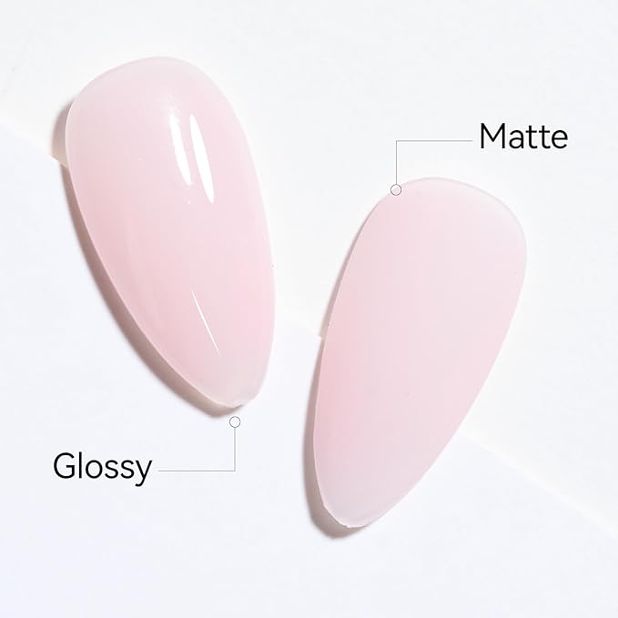 gelike ec Gel Nail Polish Pink Color Quick Dry for Mainicure Beginners Press On Nails 16ml Natural Nude - Easy Application for Home DIY Users Daily Wear with Smooth Brush