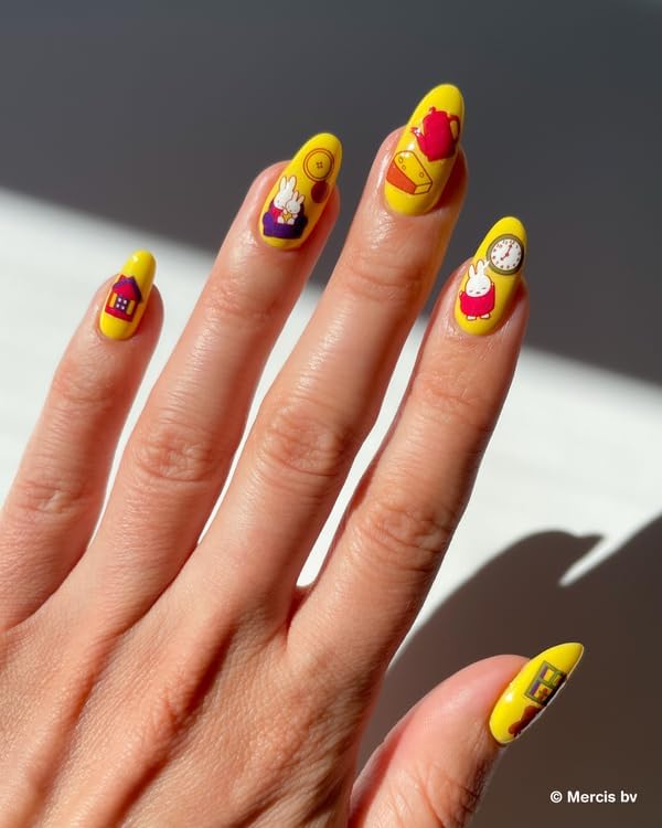 Deco Beauty Miffy at Home -Super Thin & Easy-to-Apply Nail Art with The Cutest Designs-Durable & Long-Lasting Nail Art Stickers and Decals for Women, for DIY at-Home Manicures & Salon-Quality Nails