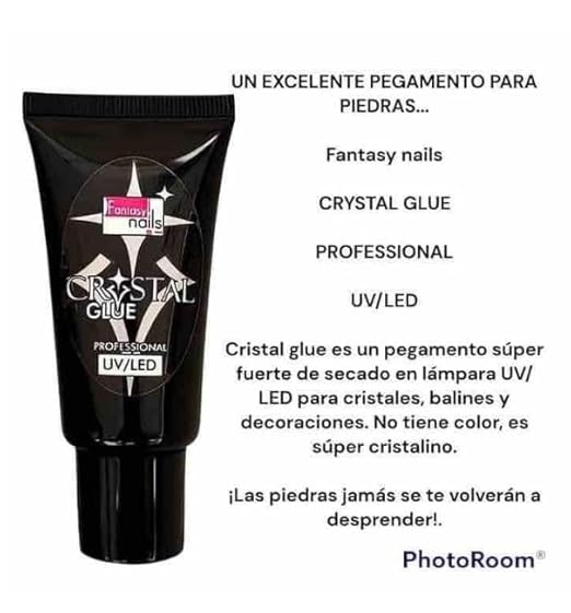 Fantasy Nails Crystal Gel Glue 1oz, Gel Adhesive for Nail Art Decoration and Creation