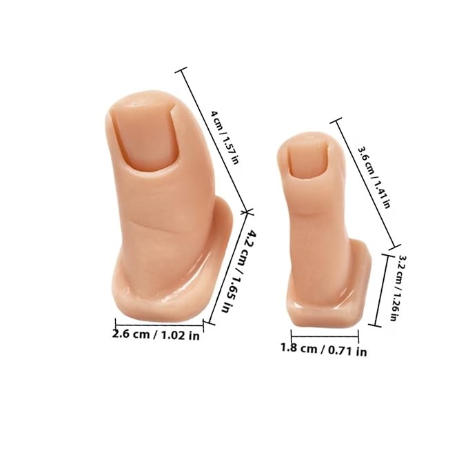 Beaupretty 2Pcs Silicone Practice Toes for Nail Art Training Flexible Mannequin Model for DIY Acrylic Nails and Versatile Fake Fingers for Enhanced Nail Skills